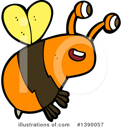 Royalty-Free (RF) Bee Clipart Illustration by lineartestpilot - Stock Sample #1390057