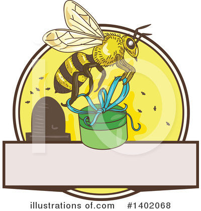 Bee Clipart #1402068 by patrimonio