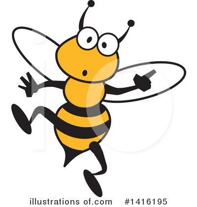 Royalty-Free (RF) Bee Clipart Illustration by Johnny Sajem - Stock Sample #1416195