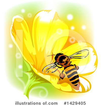 Royalty-Free (RF) Bee Clipart Illustration by BNP Design Studio - Stock Sample #1429405