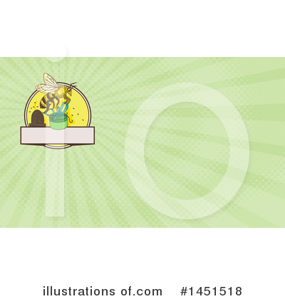 Royalty-Free (RF) Bee Clipart Illustration by patrimonio - Stock Sample #1451518