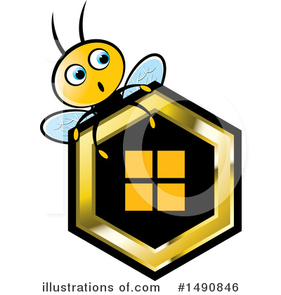 Royalty-Free (RF) Bee Clipart Illustration by Lal Perera - Stock Sample #1490846
