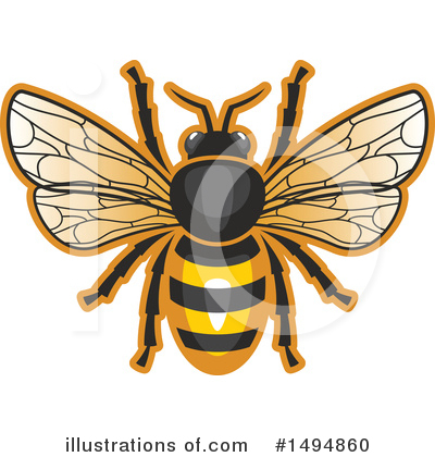 Royalty-Free (RF) Bee Clipart Illustration by Vector Tradition SM - Stock Sample #1494860
