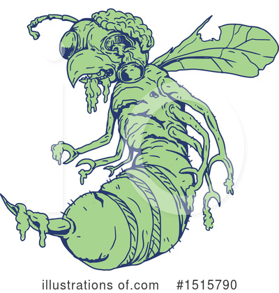 Royalty-Free (RF) Bee Clipart Illustration by patrimonio - Stock Sample #1515790