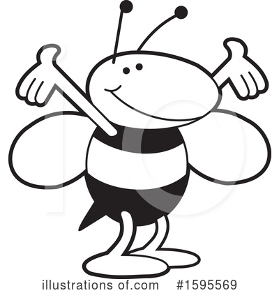 Royalty-Free (RF) Bee Clipart Illustration by Johnny Sajem - Stock Sample #1595569