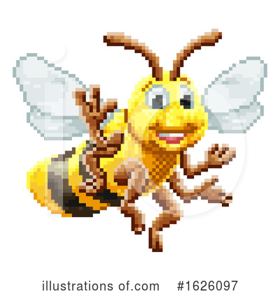Royalty-Free (RF) Bee Clipart Illustration by AtStockIllustration - Stock Sample #1626097