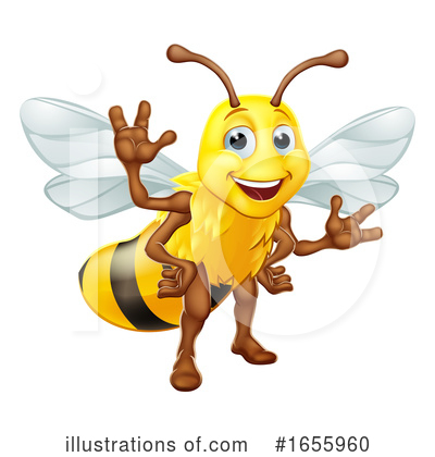 Royalty-Free (RF) Bee Clipart Illustration by AtStockIllustration - Stock Sample #1655960