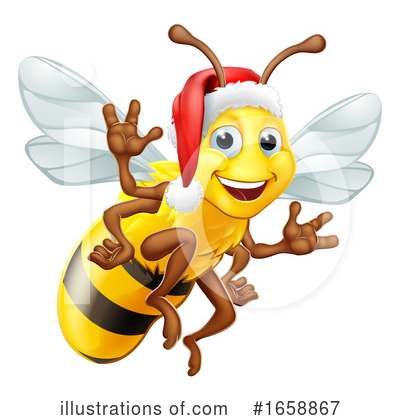 Royalty-Free (RF) Bee Clipart Illustration by AtStockIllustration - Stock Sample #1658867