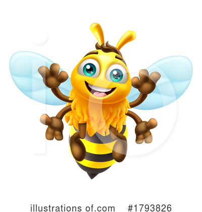 Bee Clipart #1793826 by AtStockIllustration