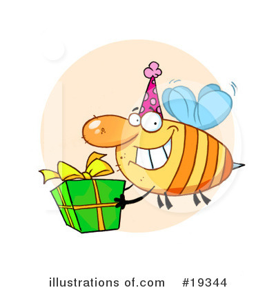 Royalty-Free (RF) Bee Clipart Illustration by Hit Toon - Stock Sample #19344