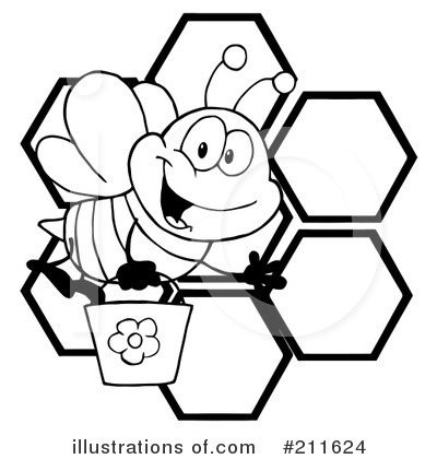 Royalty-Free (RF) Bee Clipart Illustration by Hit Toon - Stock Sample #211624