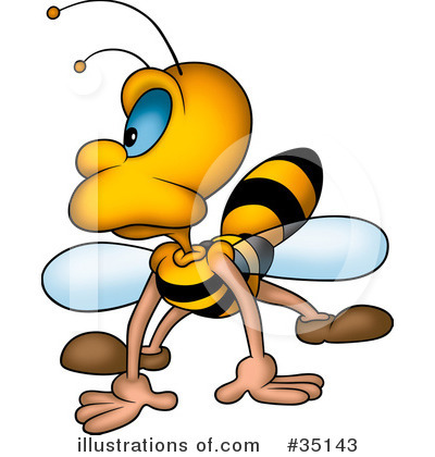 Royalty-Free (RF) Bee Clipart Illustration by dero - Stock Sample #35143