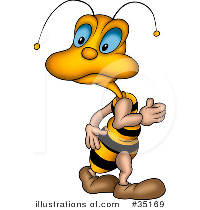 Royalty-Free (RF) Bee Clipart Illustration by dero - Stock Sample #35169