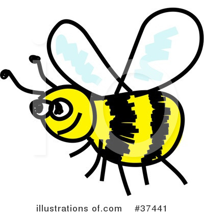 Royalty-Free (RF) Bee Clipart Illustration by Prawny - Stock Sample #37441