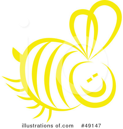 Royalty-Free (RF) Bee Clipart Illustration by Prawny - Stock Sample #49147