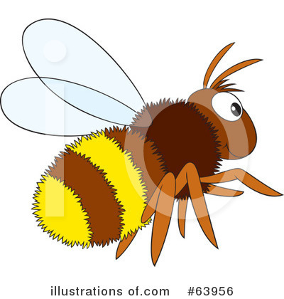 Royalty-Free (RF) Bee Clipart Illustration by Alex Bannykh - Stock Sample #63956