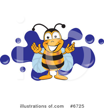 Royalty-Free (RF) Bee Clipart Illustration by Mascot Junction - Stock Sample #6725