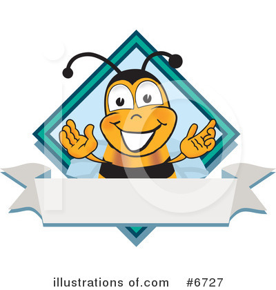 Royalty-Free (RF) Bee Clipart Illustration by Mascot Junction - Stock Sample #6727