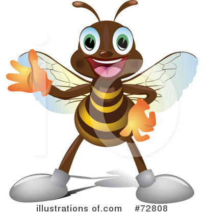 Royalty-Free (RF) Bee Clipart Illustration by Eugene - Stock Sample #72808
