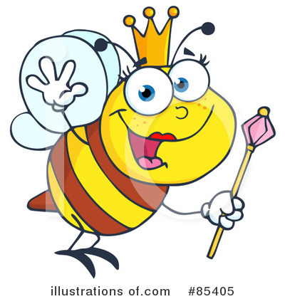 Royalty-Free (RF) Bee Clipart Illustration by Hit Toon - Stock Sample #85405