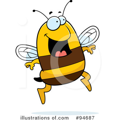 Royalty-Free (RF) Bee Clipart Illustration by Cory Thoman - Stock Sample #94687