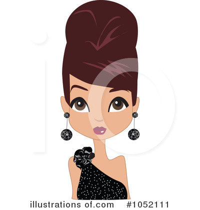 Royalty-Free (RF) Beehive Hair Clipart Illustration by peachidesigns - Stock Sample #1052111