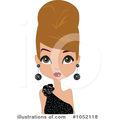 Royalty-Free (RF) Beehive Hair Clipart Illustration by peachidesigns - Stock Sample #1052118