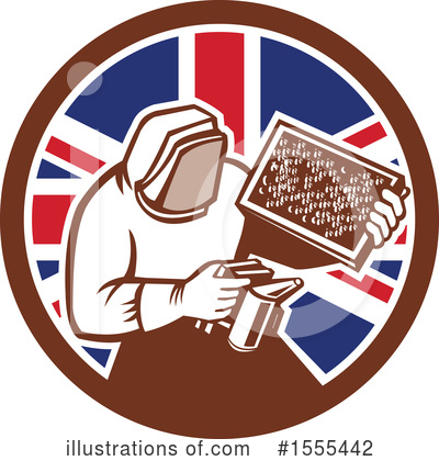 Beekeeping Clipart #1555442 by patrimonio