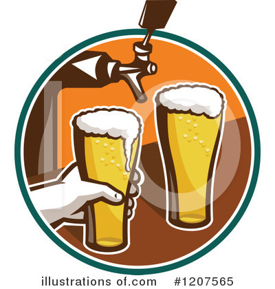 Royalty-Free (RF) Beer Clipart Illustration by patrimonio - Stock Sample #1207565