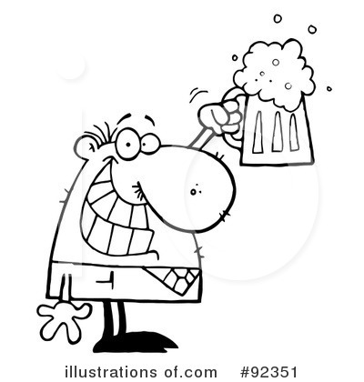 Royalty-Free (RF) Beer Clipart Illustration by Hit Toon - Stock Sample #92351