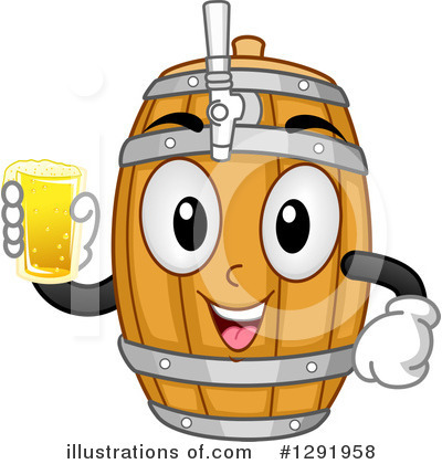 Royalty-Free (RF) Beer Keg Clipart Illustration by BNP Design Studio - Stock Sample #1291958