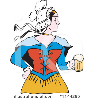 Beer Maiden Clipart #1144285 by patrimonio