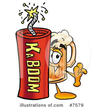 Royalty-Free (RF) Beer Mug Clipart Illustration by Mascot Junction - Stock Sample #7579