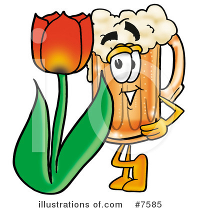 Royalty-Free (RF) Beer Mug Clipart Illustration by Mascot Junction - Stock Sample #7585