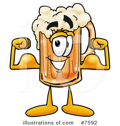 Royalty-Free (RF) Beer Mug Clipart Illustration by Mascot Junction - Stock Sample #7592