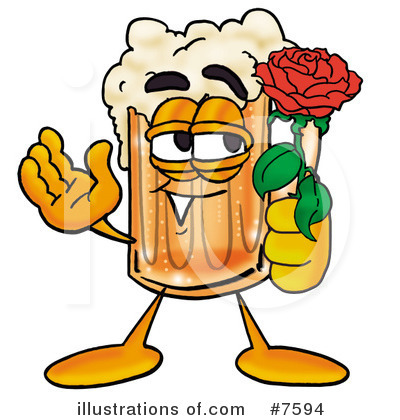Royalty-Free (RF) Beer Mug Clipart Illustration by Mascot Junction - Stock Sample #7594