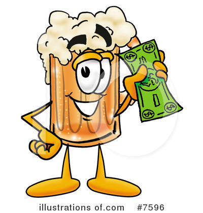 Royalty-Free (RF) Beer Mug Clipart Illustration by Mascot Junction - Stock Sample #7596