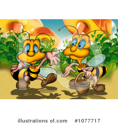 Royalty-Free (RF) Bees Clipart Illustration by dero - Stock Sample #1077717