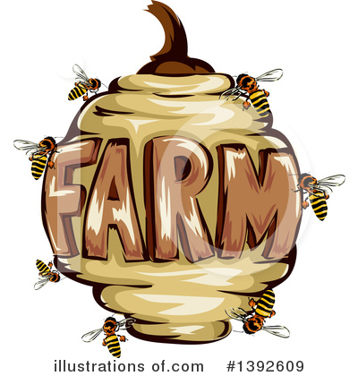 Royalty-Free (RF) Bees Clipart Illustration by BNP Design Studio - Stock Sample #1392609