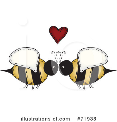 Royalty-Free (RF) Bees Clipart Illustration by inkgraphics - Stock Sample #71938