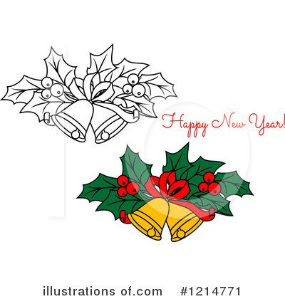 Christmas Bells Clipart #1214771 by Vector Tradition SM