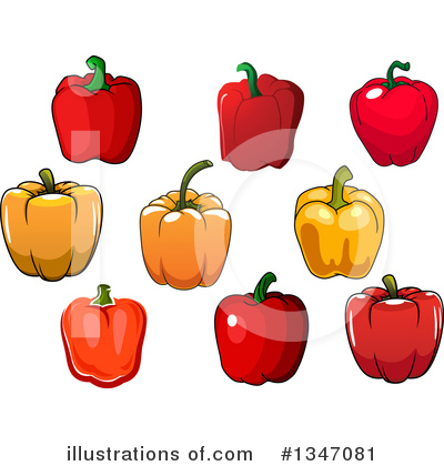 Red Bell Pepper Clipart #1347081 by Vector Tradition SM
