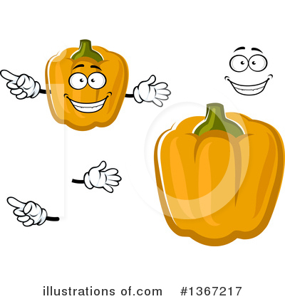 Royalty-Free (RF) Bell Pepper Clipart Illustration by Vector Tradition SM - Stock Sample #1367217