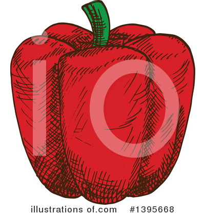 Royalty-Free (RF) Bell Pepper Clipart Illustration by Vector Tradition SM - Stock Sample #1395668