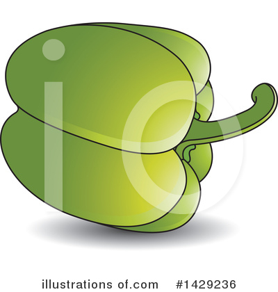 Green Bell Pepper Clipart #1429236 by Lal Perera
