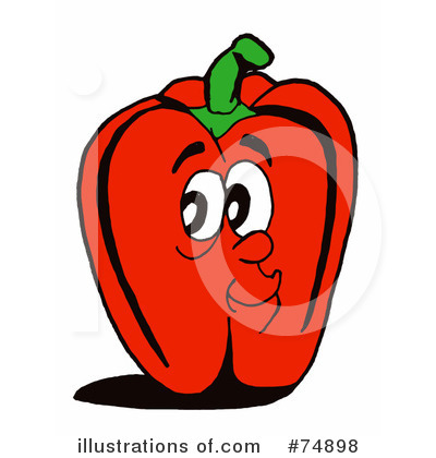 Royalty-Free (RF) Bell Pepper Clipart Illustration by LaffToon - Stock Sample #74898