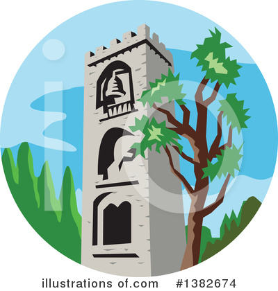Royalty-Free (RF) Bell Tower Clipart Illustration by patrimonio - Stock Sample #1382674