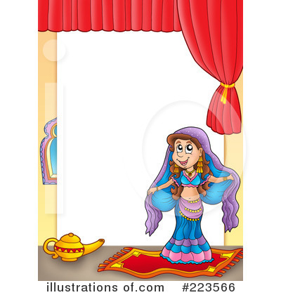 Royalty-Free (RF) Belly Dancer Clipart Illustration by visekart - Stock Sample #223566