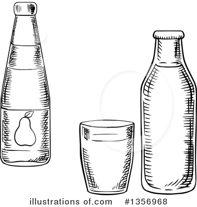 Milk Bottle Clipart #1356968 by Vector Tradition SM