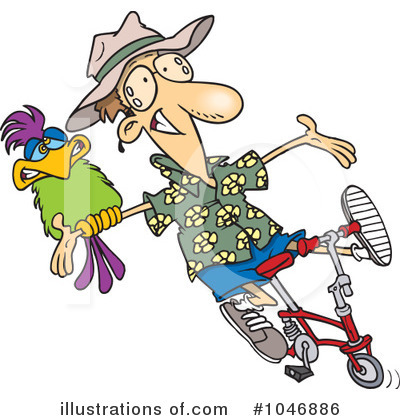 Royalty-Free (RF) Bicycle Clipart Illustration by toonaday - Stock Sample #1046886